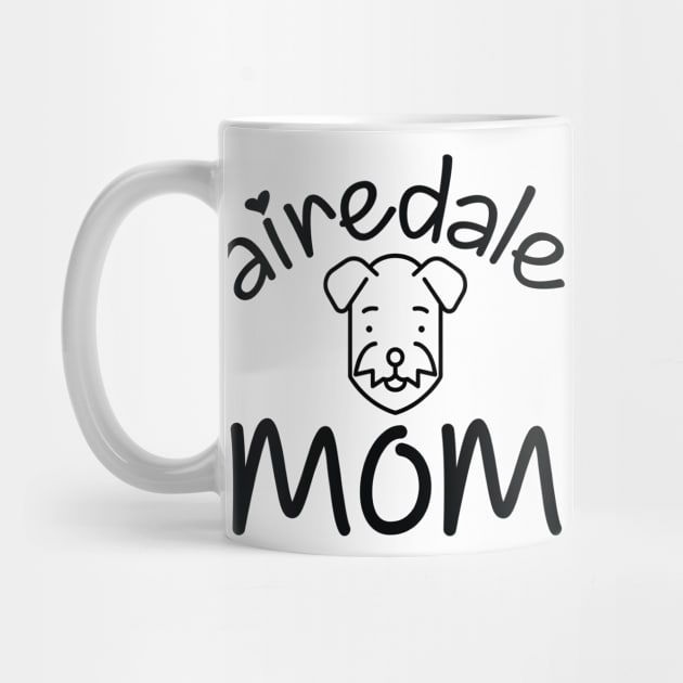 airedale mom,Gift for Mother, Gift for Women, Mom Christmas Gift, Mom Birthday Gift by CoApparel